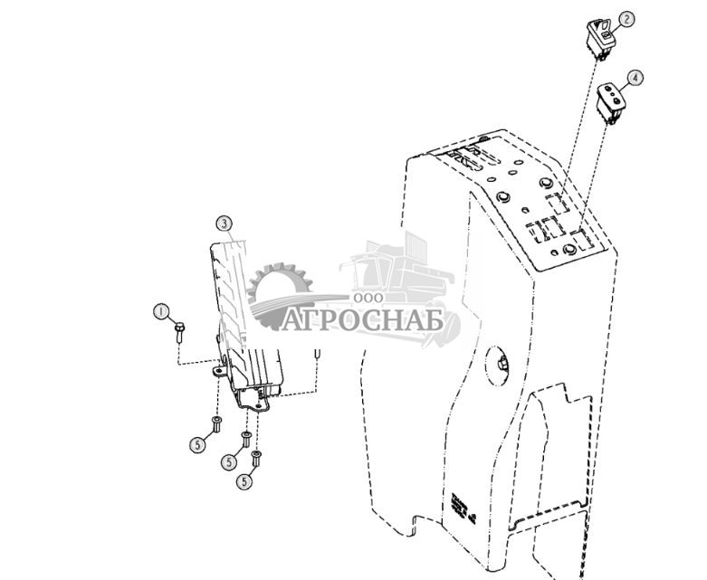 Педаль и выключатели управления скоростью вращения двигателя (Grade Pro) - ST3388 204.jpg